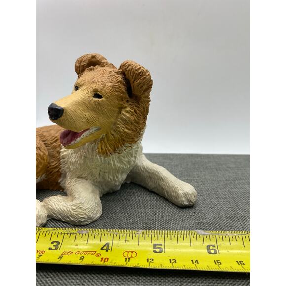 Sable Collie signed O Gulledge 1987 Figurine 3H x6 W Old Carolina Decoy C0 - Picture 4 of 7